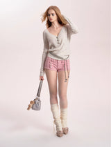 Corduroy Button Hot Pants