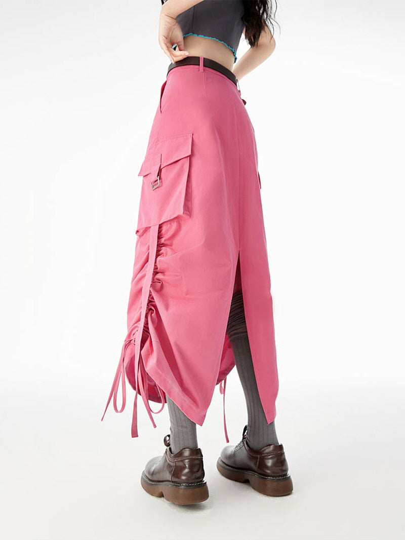 Pink Cargo Skirt