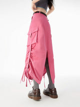Pink Cargo Skirt
