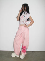 Character Graphic Wide Pants