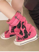 Canvas Pink Boots