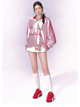 Pastel Pink Varsity Jersey Tee