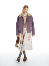 Lavender Corduroy Sherpa Jacket