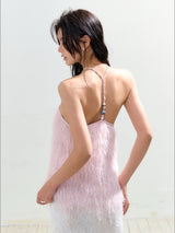 Feather Ombre Halter Top