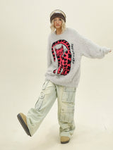 Pink Cat Knit Sweater