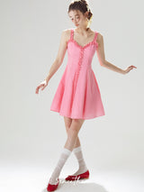 Frill Trim Mini Dress