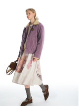 Lavender Corduroy Sherpa Jacket