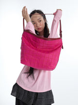 Pink Check Shoulder Bag