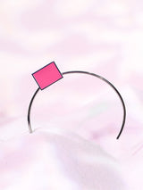 Pink Square Pendant Choker