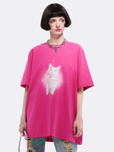 Hot Pink Mystic Cat Tee
