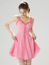Frill Trim Mini Dress