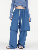 Double-Layered Wide Training Pants