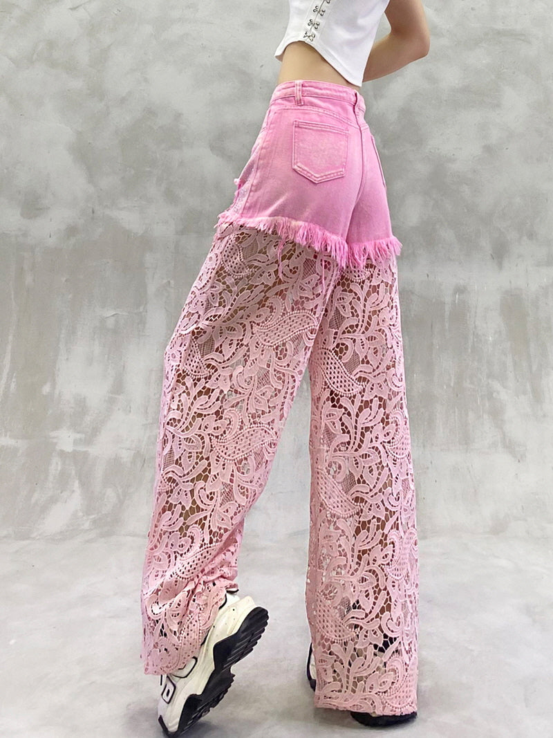 Lace Wide Pants