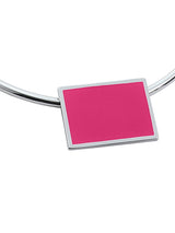 Pink Square Pendant Choker