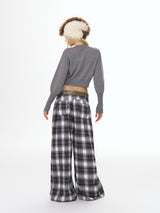 Gray Puppy Graphic Crop Cardigan