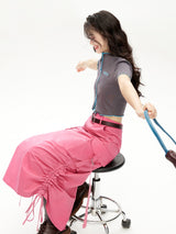 Pink Cargo Skirt