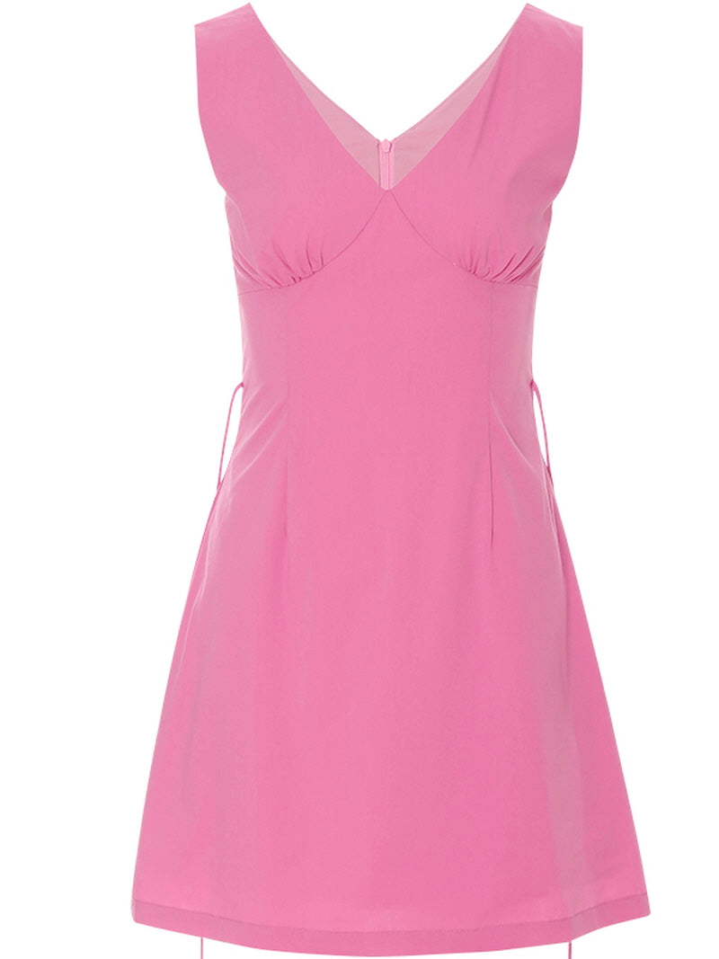 Hot Pink Corsage Mini Dress