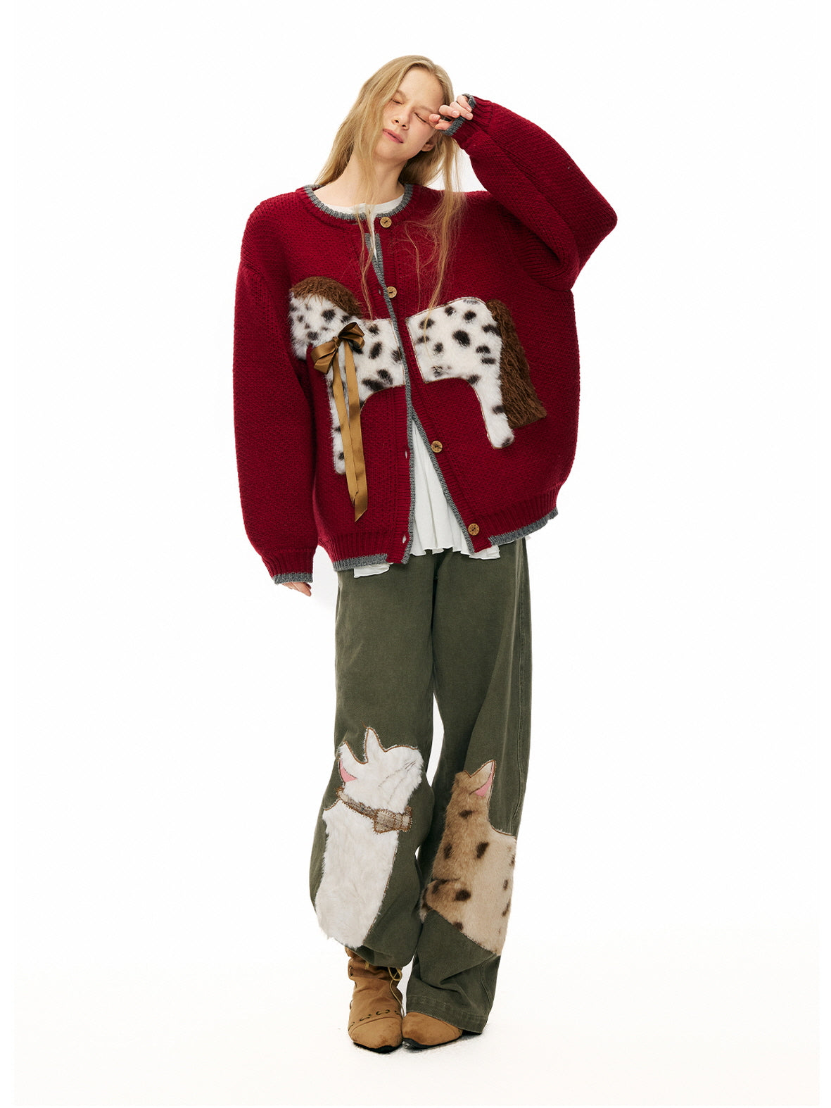 Dalmatian Pony Wide Cardigan