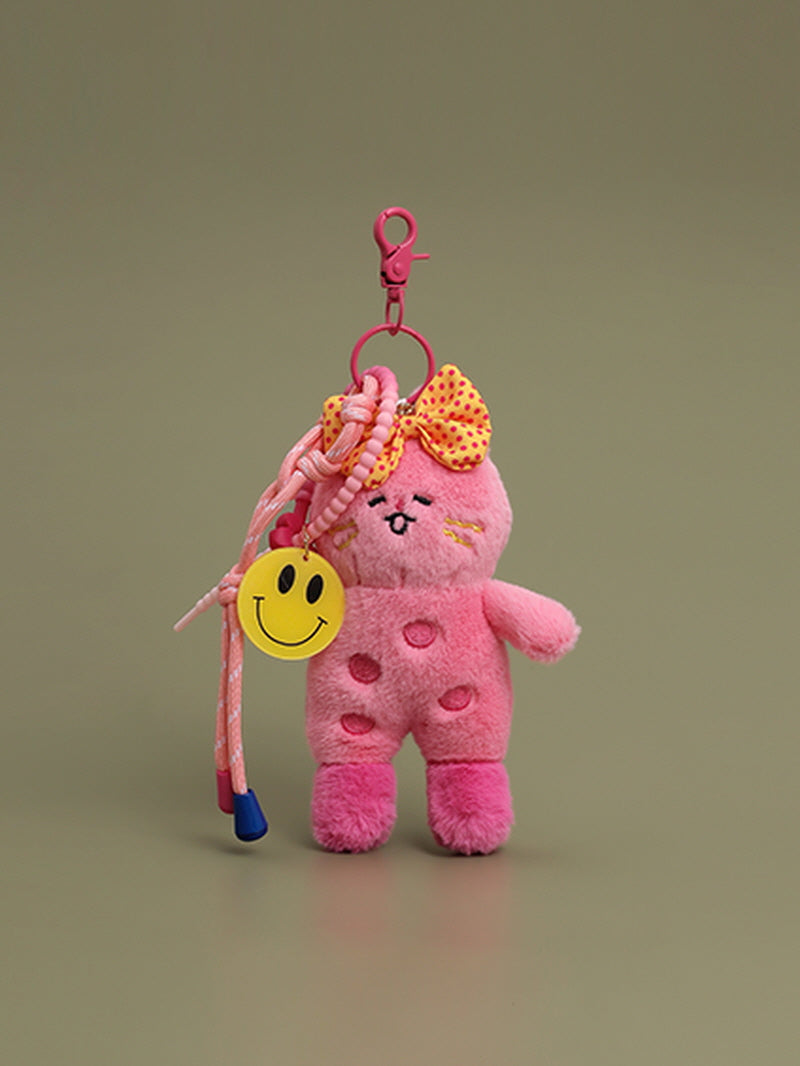 Pink Bunny Plush Keychain