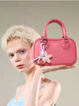 Mini Handle Heart Patch Bag
