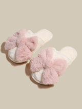 Pink Ribbon Puff Slippers