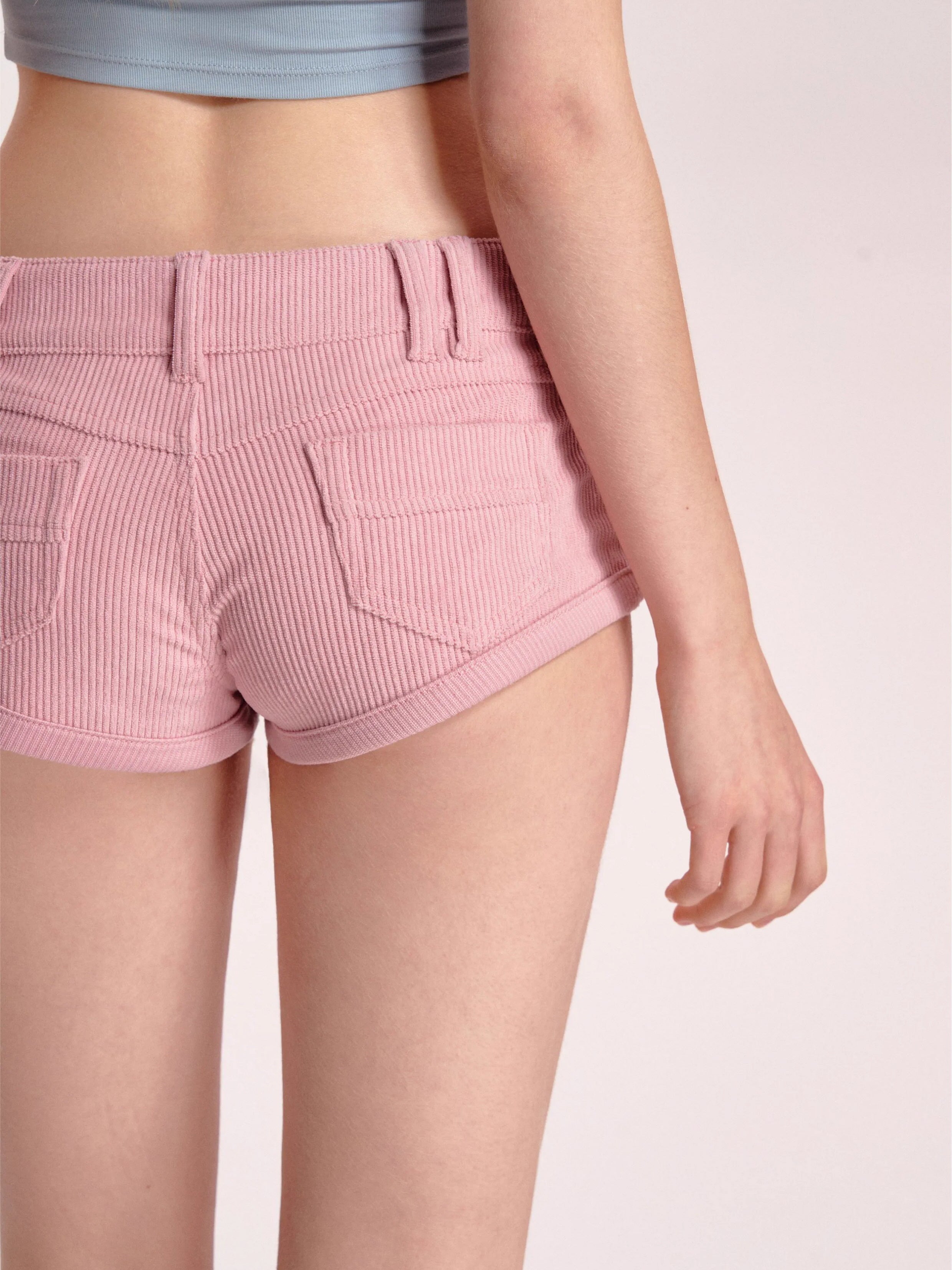 Corduroy Button Hot Pants