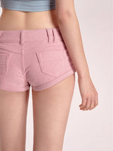 Corduroy Button Hot Pants