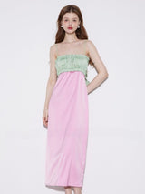Smocked Colorblock Maxi Dress