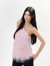 Feather Ombre Halter Top