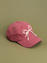 Pearl Ribbon Pink Cap