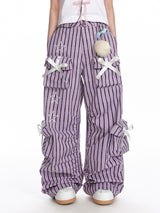 Ribbon Stripe Cargo Pants