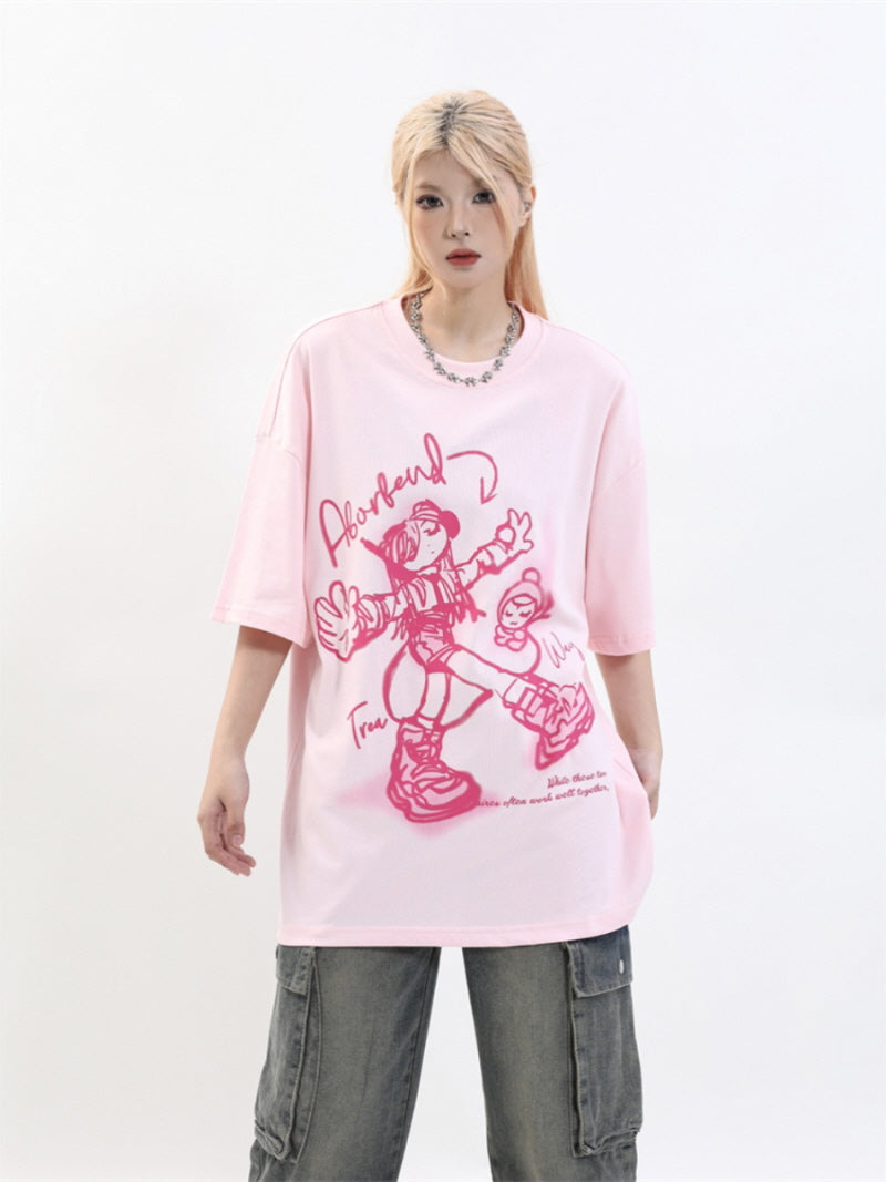 Pink Graffiti Graphic Tee
