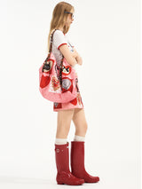 Pink Patchwork Big Shoulder Bag