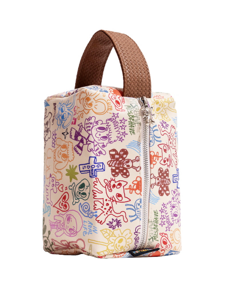 Graffiti Canvas Box Pouch