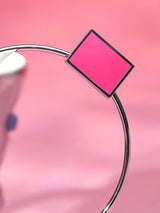 Pink Square Pendant Choker
