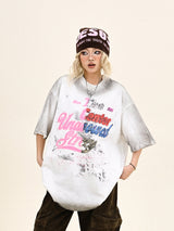 Ink Splash Pink Lettering Tee