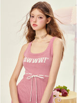 Pink Ribbed Mini Dress