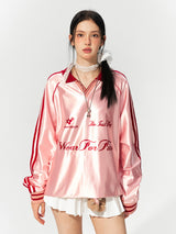 Pastel Pink Varsity Jersey Tee