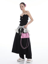 Orchid Pink Drawstring Bucket Bag