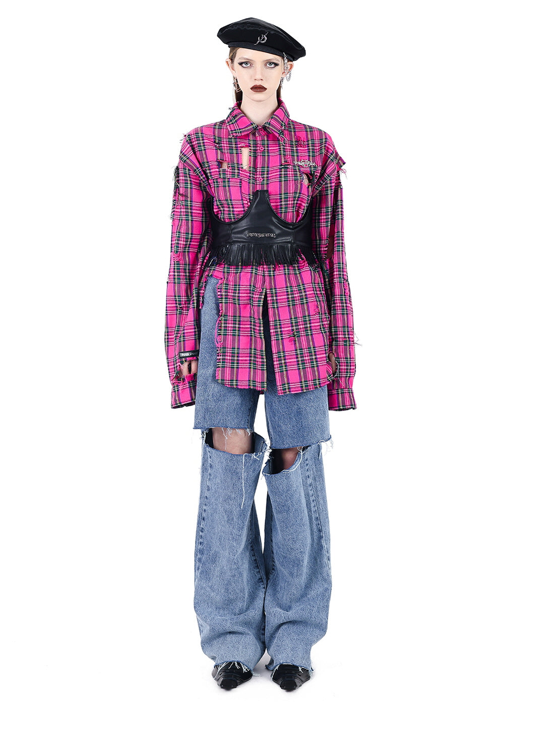 Pink Tartan Check Shirt
