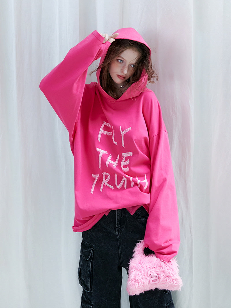 Pink Boxy Hoodie