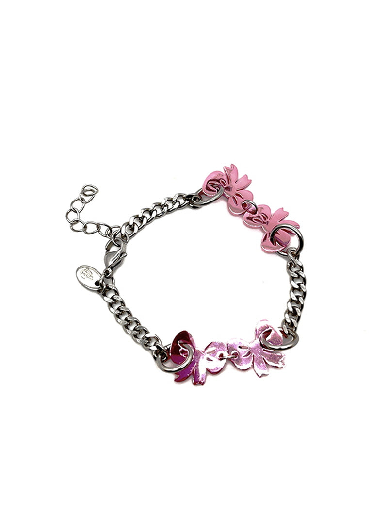 Pink Charm Layered Bracelet Set
