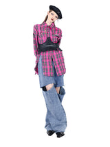 Pink Tartan Check Shirt