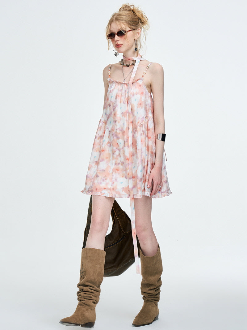 Pink Blossom A-Line Mini Dress