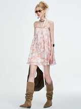 Pink Blossom A-Line Mini Dress