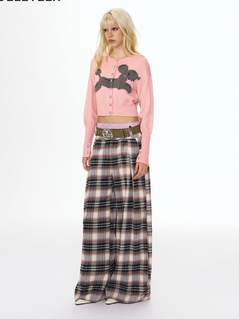 Pink Puppy Graphic Crop Cardigan