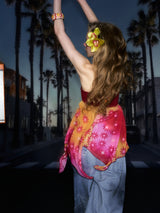Floral Chiffon Halter Top