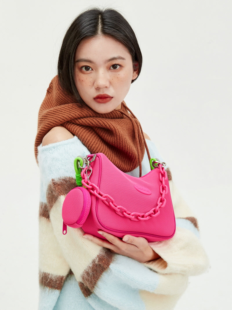 Pink Convertible Shoulder Bag