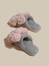 Pink Ribbon Puff Slippers
