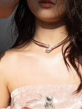 Pink Gleam Open Choker